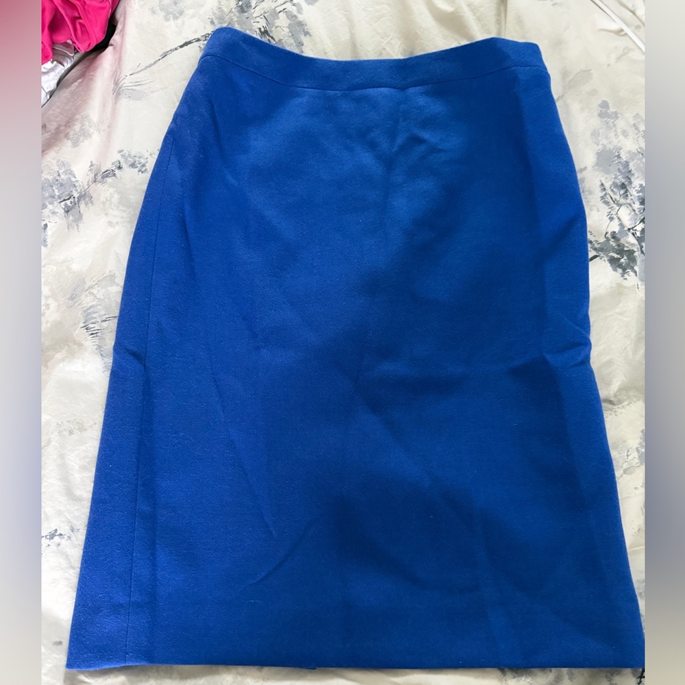 J. Crew Bright Cobalt Blue Pencil Skirt 14T